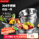 美廚（maxcook）304不銹鋼盆篩五件套 加厚大號洗菜盆 米篩味斗套裝 MCWA550