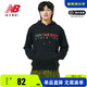 NEW BALANCE NB 奧萊清倉(cāng)男款休閑運(yùn)動(dòng)經(jīng)典logo連帽針織衛(wèi)衣 AMT01524-BK M