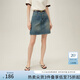 范思藍(lán)恩學(xué)院風(fēng)牛仔半身裙女2024新款夏季a字高腰短裙24FS12171 牛仔藍(lán) L