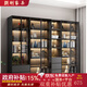 朗剛書柜帶玻璃門書架落地簡約現(xiàn)代定制靠墻一體客廳家具書櫥酒柜木柜 200*40無門 包安裝