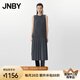 JNBY/江南布衣25春新品連衣裙優(yōu)雅風(fēng)琴百褶無袖圓領(lǐng)寬松5P3G12910 071/雜灰 S