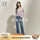 玖姿·安娜蔻360°四面彈牛仔時髦丹寧風(fēng)中腰微喇褲女2025春季新款 藍(lán)色系 XL