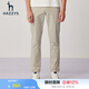 哈吉斯（HAZZYS）男裝 春秋款潮流直筒長(zhǎng)褲顯瘦男士通勤休閑褲ATDZP03AP01 淺灰色LE 33 （175/80A）