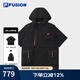 FILA FUSION斐樂新機(jī)服男子梭織上衣兩件套2025夏新款休閑寬松襯衫 正黑色-BK XL 180/100A/XL