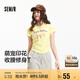 森馬（Semir）短袖t恤女短款圓領(lǐng)修身上衣2025夏季萌寵印花套頭衫109325100027