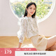 秋水伊人設(shè)計(jì)感飄帶領(lǐng)襯衫夏季新款女裝復(fù)古顯白小個(gè)子上衣 花料 M