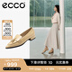 愛步（ECCO）女鞋單鞋 夏季流蘇尖頭皮鞋軟底平底鞋低跟鞋 型塑214283 裸色21428301211 35