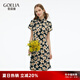 歌莉婭旗袍女夏季國風(fēng)穿搭2025新款高級(jí)感新中式連衣裙1E5R4K2J0 1DD黑金手繪橘子花 XS