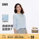 森馬（Semir）長(zhǎng)袖T恤女字母印花oversize個(gè)性2025夏季上衣鹽甜系109325101001