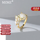 MZMZ小狐貍開口戒指女時(shí)尚食指戒韓版可調(diào)節(jié)戒子送女友情人節(jié)生日禮物 香檳金--小狐貍開口戒指