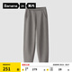 蕉內(nèi)（Bananain）非常褲503Regular女士衛(wèi)褲運(yùn)動加絨24秋冬新款高腰顯瘦錐形長褲子 礁石灰 L