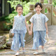 DOMIAMIAKIDS漢服兒童古風(fēng)套裝夏季唐裝表演出服寶寶周歲禮服中式男女童裝 新中式套裝女款 110 （100-110cm/32-40斤）