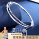Vana莫比烏斯環(huán)足銀手鐲女鐲子七夕情人節(jié)禮物送女朋友老婆 雙環(huán)莫比烏斯手鐲【配品牌禮盒】 圈口55-56【重約19.5±1g】