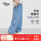 Disney baby迪士尼女童天絲牛仔褲兒童褲子中小童裝輕薄透氣防蚊褲夏 淺藍120