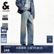 杰克·瓊斯（JACK&JONES）25年男裝夏季寬松牛仔褲男士907闊腿潮流褲子機(jī)車風(fēng)品牌男褲 中藍(lán)牛仔E39 31 175 W31/L30