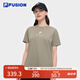 FILA FUSION斐樂潮牌女裝針織短袖衫2025夏季新款時(shí)尚休閑純棉T恤 露蔓棕-BN L 170/88A/L