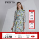 PORTS寶姿春夏新品女裝七分袖收腰顯瘦連衣裙LM8D058MPP095 奶綠色印花 L (8)
