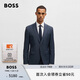 BOSS【100%羊毛】 男士25年春季新款微圖案羊毛西裝套裝50534915