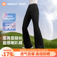 MOLY VIVI盈感喇叭褲運動防曬褲女瑜伽褲提臀微喇褲防紫外線冰絲褲魔力薇薇 經(jīng)典黑 M