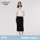 歌莉婭天絲套裝女2025新款夏季減齡一整套穿搭兩件套裙1E6CAA0V0 05W米白 M