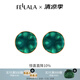 翡拉拉（fellala）綠光系列耳釘手繪彩晶琺瑯耳環(huán)歐美復(fù)古耳飾女禮物 商場同款：小號/直徑12mm