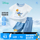 迪士尼寶寶（Disney Baby）童裝男童短袖套裝唐老鴨卡通套裝舒適透氣24年夏新品 藍(lán)白 140
