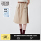 Teenie Weenie小熊女裝半身裙2025夏季新款輕工裝潮酷涼感通勤半裙 卡其色 M