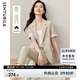 尚都比拉夏季商務(wù)休閑西服套裝女單排兩粒扣短袖小西服配顯瘦九分直筒褲