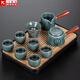 哥窯功夫茶具套裝家用客廳辦公會(huì)客窯變?nèi)帐絺?cè)把泡茶壺現(xiàn)在簡(jiǎn)約茶杯整套可開(kāi)片 10頭哥窯(側(cè)把-木)+不倒杯+長(zhǎng)琴黑