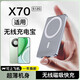 雷方心適榮耀x70磁吸無(wú)線(xiàn)充電寶榮耀X70 512GB版本無(wú)線(xiàn)充電器超薄快充大容量背夾磁吸兩用3c認證可上飛機 銀色 10000毫安