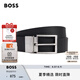 BOSS博斯【七夕節(jié)禮物】【禮盒裝】男士2025年夏季新款牛皮雙扣腰帶 002-黑色 EU:ONESI