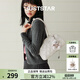 歐時納（JUST STAR）法棍包包女款2025年新款輕奢波士頓包單肩包腋下枕頭包生日禮物女 奶油白