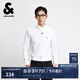 杰克·瓊斯（JACK&JONES）25年男裝秋季商務(wù)長袖襯衫男士休閑純棉舒適襯衣男法斗犬刺繡上衣 A06雪白色 M 175