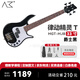 AKAMA迷你貝斯MINI小貝司 電BASS 便攜旅行 mini bass 律動精靈 T 爵士黑