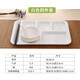 甜雅靜密胺仿瓷多格分餐盤(pán)學(xué)?？觳捅P(pán)機關(guān)食堂商用餐具餐館公司厚餐盤(pán) 白色四件套