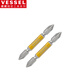 VESSEL威威GS141065雙頭十字剛彩批頭 帶磁批嘴螺絲刀PH1X65mm 2支裝