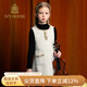 ivyhouseIVY HOUSE常春藤女童連衣裙秋冬新款 小香風(fēng)背心裙淑女洋氣英倫風(fēng) 金色 150 cm