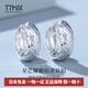 TTMIX七夕情人節(jié)禮物摩登鉑金耳環(huán)女士鉑金pt950鉑金耳飾耳扣白金耳環(huán) 7.1-7.3g