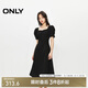 ONLY 2025春季氣質(zhì)復(fù)古方領(lǐng)泡泡袖中長款連衣裙女|125107026