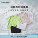 Calvin KleinJeans【不曬系列防曬】夏季女士ck辣妹正肩短款短袖T恤J224364 YAF-馥芮白 S