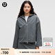 lululemon丨Pleated 女士褶飾二合一拉絨內(nèi)襯夾克 LW3INXS 油藍(lán)色 S