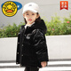 G.DUCKKIDS輕奢品牌2025新款兒童羽絨服男女童冬裝外套亮面短款5-15歲中大童 黑色 110 cm