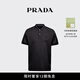 PRADA/普拉達(dá)【禮物】男士三角徽標(biāo)裝飾短袖Polo衫 黑色-新款 M