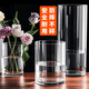 無(wú)孔大口徑水培龜背竹白掌碗蓮專(zhuān)用花瓶器皿塑料花盆仿玻璃亞克力 口徑15高20（cm）