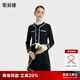 歌莉婭（GOELIA）小香風(fēng)套裝女開衫短外套上衣半身裙穿搭兩件套1B9LAA050 00B黑色 M (160)