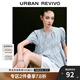 UR夏季新款女裝時尚多巴胺娃娃衫短袖罩衫襯衫UWU240062 天藍 S
