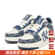 MLB中幫板鞋男鞋女鞋新款增高老花運動(dòng)鞋情侶款NY休閑鞋運動(dòng)休閑鞋 紐約洋基隊/海軍藍 36.5