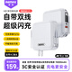 remax【3C認證】三合一充電寶快充自帶插頭雙線15000毫安便攜小巧移動電源可上飛機適用蘋果華為小米 白
