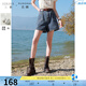 三彩大碼女裝2025春季新款中腰小A牛仔褲顯瘦短褲簡(jiǎn)約口袋胖MM 海軍藍(lán) 2XL 175/84B