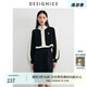 迪賽尼斯（DESIGNICE）2024年冬季新款休閑運動風氣質(zhì)長袖立領(lǐng)連衣裙 曜石黑 L